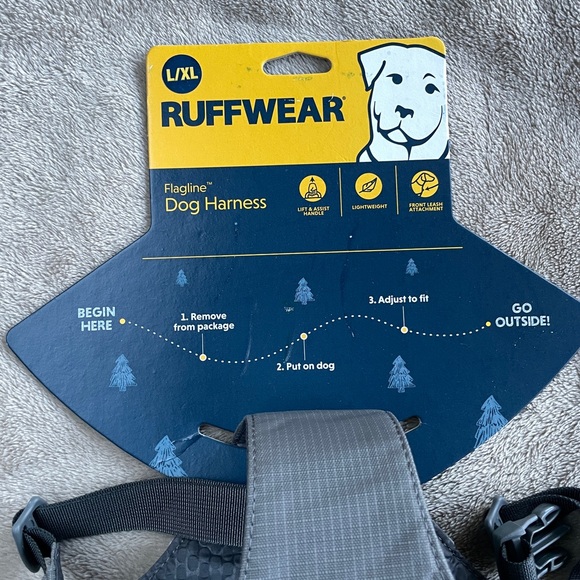 Ruffwear flagline Gray Dog Harness Granite grey size XL - Picture 2 of 11
